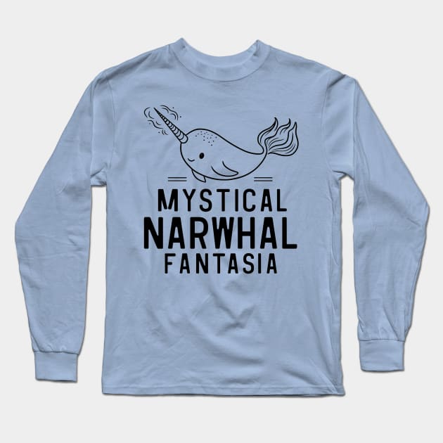 Mystical Narwhal Fantasia Long Sleeve T-Shirt by NomiCrafts